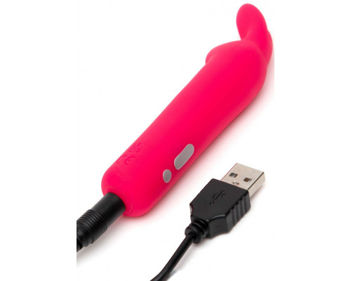 Заказать Розовая вибропуля с ушками Rechargeable Rabbit Ears Bullet Vibrator