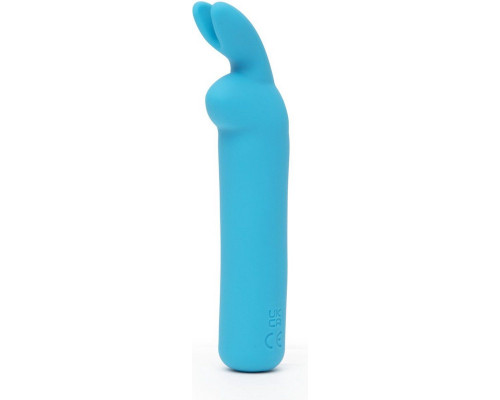Заказать Голубая вибропуля с ушками Rechargeable Rabbit Ears Bullet Vibrator