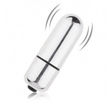 Серебристая вибропуля X-Basic Bullet Mini One Speed - 5,9 см.