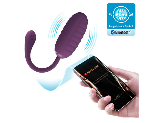 Фиолетовое виброяйцо Casper с управлением через приложение