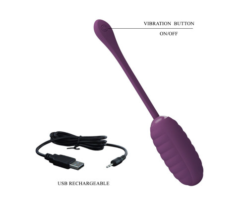 Фиолетовое виброяйцо Casper с управлением через приложение