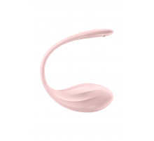 Розовое виброяйцо Ribbed Petal с пультом ДУ