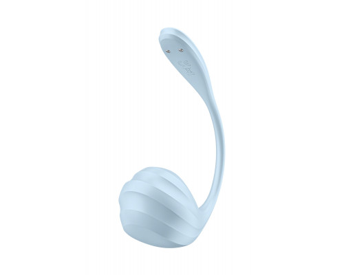 Голубое виброяйцо Smooth Petal