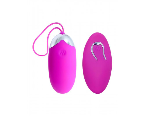 Лловое перезаряжаемое виброяйцо с пультом ДУ