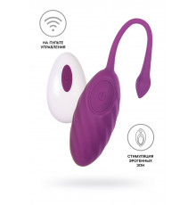 Фиолетовое силиконовое виброяйцо Purr