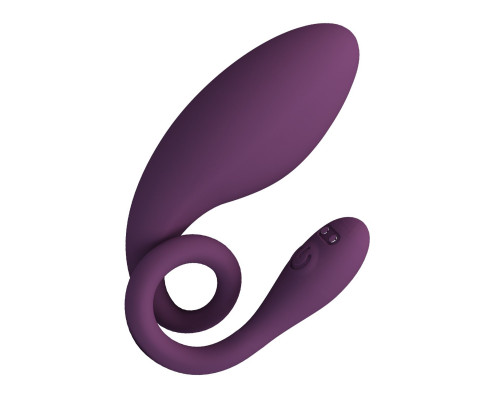 Фиолетовое виброяйцо Dora с управлением через приложение