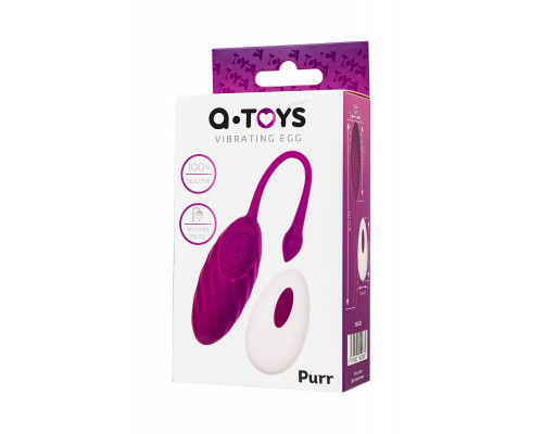 Фиолетовое силиконовое виброяйцо Purr