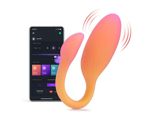 Оранжевый вибратор Flamingo Max