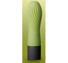 Салатовый рифленый мини-вибратор IROHA ZEN MATCHA - 12,7 см.