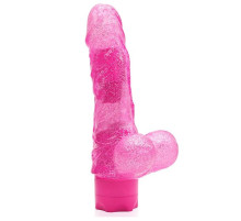 Розовый водонепроницаемый вибратор JELLY JOY ELASTIC ENIGMA MULTISPEED VIBE - 15 см.