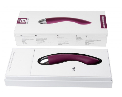Заказать Фиолетовый изогнутый вибратор Amy - 17 см.
