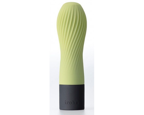 Заказать Салатовый рифленый мини-вибратор IROHA ZEN MATCHA - 12,7 см.
