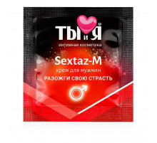 Возбуждающий крем Sextaz-M для мужчин в одноразовой упаковке - 1,5 гр.