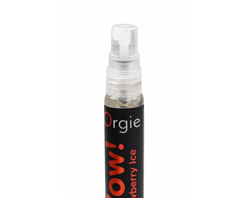 Заказать Оральный спрей ORGIE Wow! Strawberry Ice Blowjob Spray с охлаждающим и возбуждающим эффектом - 10 мл.