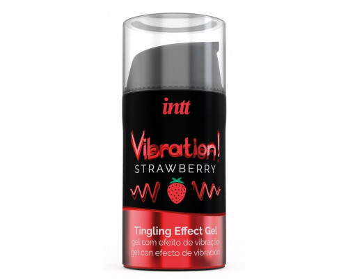 Заказать Жидкий интимный гель с эффектом вибрации Vibration! Strawberry - 15 мл.