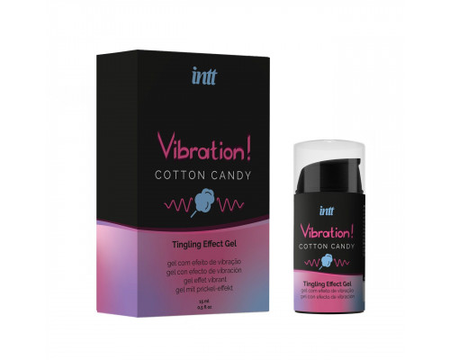 Заказать Жидкий вибратор Vibration Cotton Candy с ароматом сахарной ваты - 15 мл.