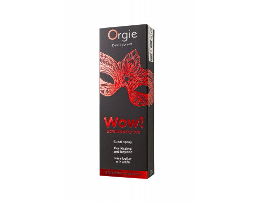 Заказать Оральный спрей ORGIE Wow! Strawberry Ice Blowjob Spray с охлаждающим и возбуждающим эффектом - 10 мл.