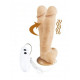 Заказать Телесный вибратор-ротатор на присоске Cesar Vibrator Rotator - 17,5 см.