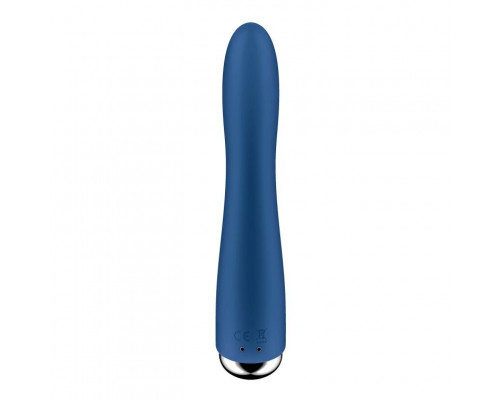 Синий вибратор-ротатор Spinning Vibe 1 - 18 см.