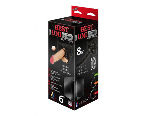 Заказать Пояс харнесс BEST UNI strap с 2 насадками - 18 и 22 см.