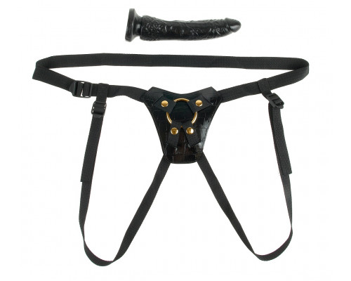 Заказать Чёрный с золотом женский страпон Designer Strap-On Заказать Чёрный с золотом женский страпон Designer Strap-On