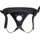 Заказать Телесный реалистичный фаллоимитатор на черных трусиках Real Big Strap-On - 34,5 см.