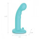 Заказать Голубая изогнутая насадка 6in Remote Control Ripple P-Spot G-Spot на черных трусиках - 16 см.