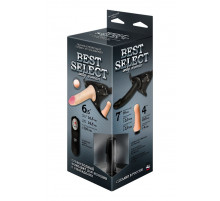 Черный женский пояс BEST SELECT с 3 насадками и вибрацией