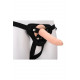 Заказать Телесный страпон на черных трусиках STRAP ON REAL DILDO - 20 см.