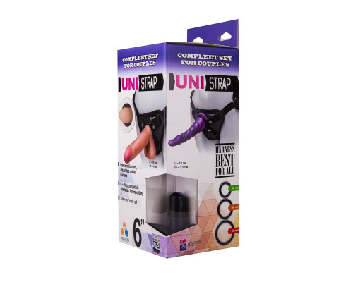 Заказать Трусики Harness с двумя насадками UNI strap - 17,5 и 18 см. Заказать Трусики Harness с двумя насадками UNI strap - 17,5 и 18 см.