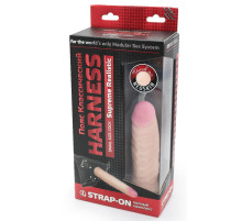 Страпон телесного цвета с регулируемыми трусиками - 15,7 см.