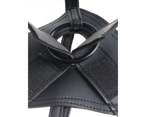 Заказать Страпон с телесной насадкой 7  Uncut with Strap on Harness - 18 см.
