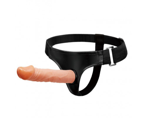 Заказать Телесный фаллос на трусиках регулирующегося размера - 19 см.