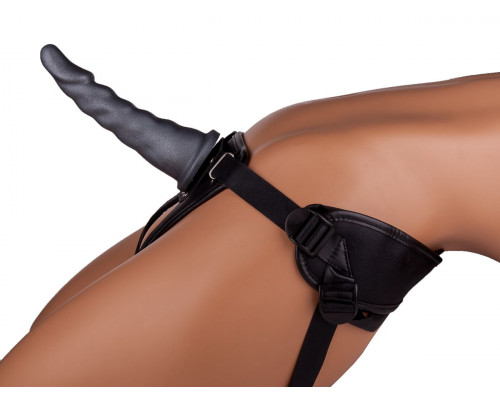 Заказать Насадка-фаллоимитатор на кожаных трусиках Harness Ultra Realistic 6,5  - 18,5 см.