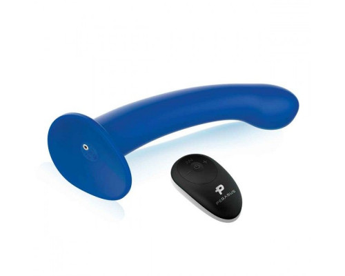 Заказать Синяя насадка Remote Control P-Spot G-Spot с черными трусиками - 20 см.