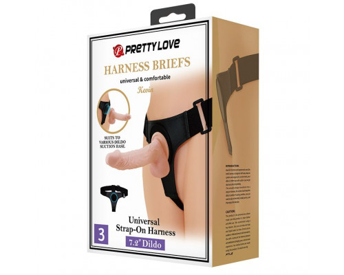 Заказать Телесная насадка на поясе со стыковочной платформой Kevin - 19 см.