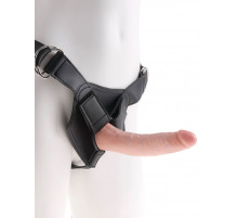 Страпон на виниловых трусиках Strap-on Harness Cock - 17,8 см.