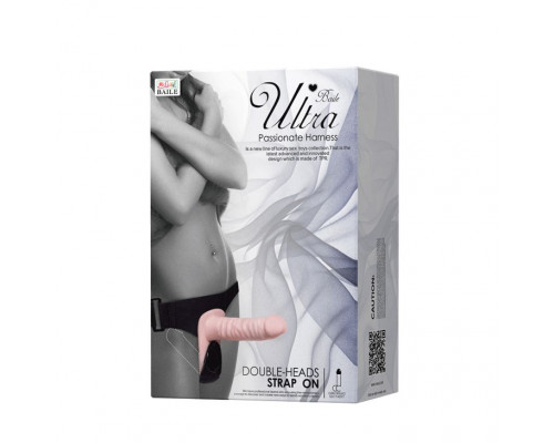 Заказать Женский страпон с вибрацией и вагинальной пробкой Ultra Passionate Harness - 18 см.