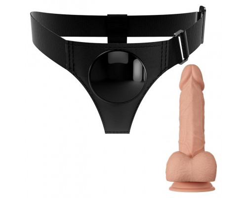 Заказать Телесная насадка на поясе со стыковочной платформой Jerry - 21,8 см.