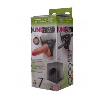 Страпон-унисекс с двумя насадками UNI strap 7  Harness - 19 и 12 см.