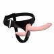 Заказать Женский страпон с вибрацией и вагинальной пробкой Ultra Passionate Harness - 18 см.