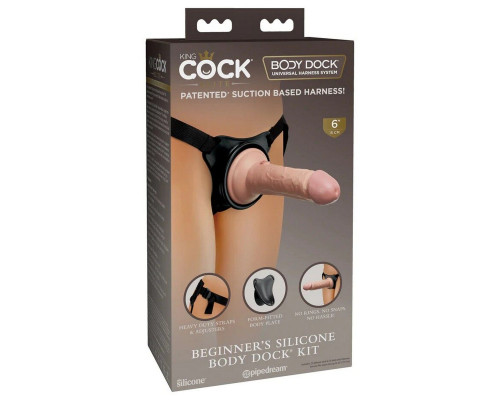 Заказать Страпон с телесной насадкой на присоске Beginner s Silicone Body Dock Kit - 14 см. Заказать Страпон с телесной насадкой на присоске Beginner s Silicone Body Dock Kit - 14 см.