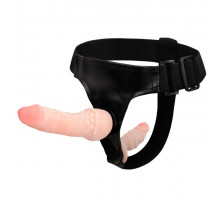 Поясной фаллос на трусиках с вагинальной пробкой Female Harness Ultra - 16,5 см.